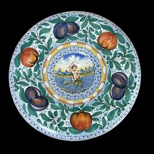 Handpainted Italian  IMA Ceramiche Artistiche 16" Wall Art / Centerpiece Vintage